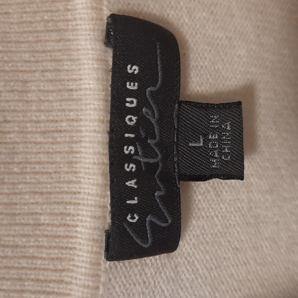 Classiques Entier off white 100% cashmere v neck sweater - Picture 2 of 5